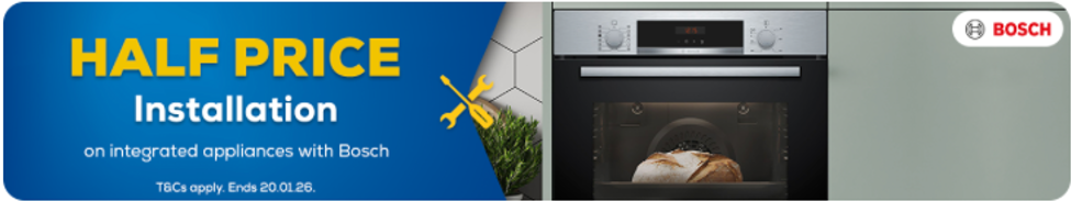 Bosch Half Price installation Promo, Selected Models Only Bosch Half Price installation Promo, Selected Models Only
