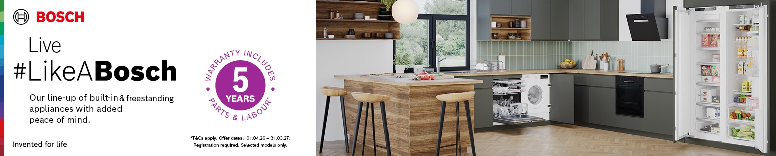 Bosch 5 Year Warranty Promotion 1st April 2026 to 31st March 2027