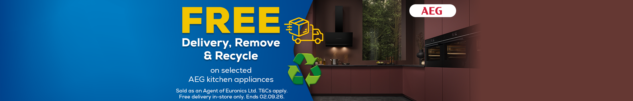 AEG Free Delivery, Remove & Recycle ends 02/09/2026