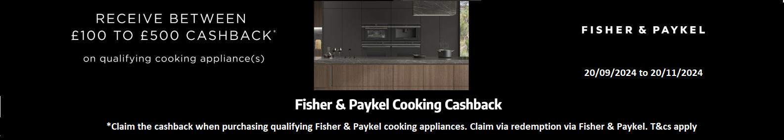 Fisher & Paykel Cooking Cashback Promo