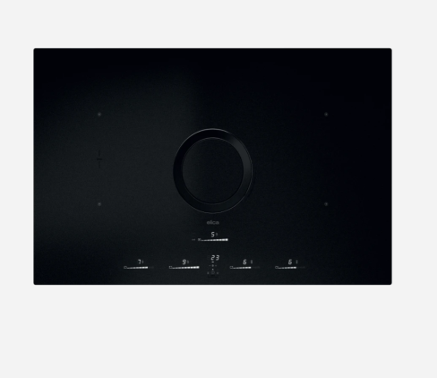 Elica NT-SWH-EVO-BL 83cm Wide Venting 4 Zone Hob - Black - A ++ Rated with 2 Bridge Zones