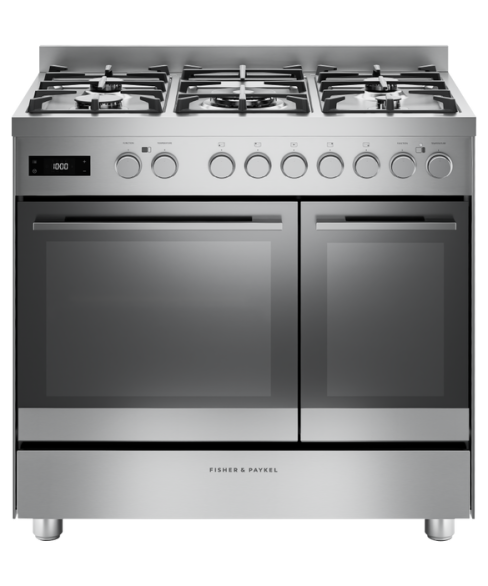Fisher and Paykel OR90L7DBGFX2 90cm Series 7 Contemporary 5 Burner Dual Fuel Range Cooker - Stainless steel