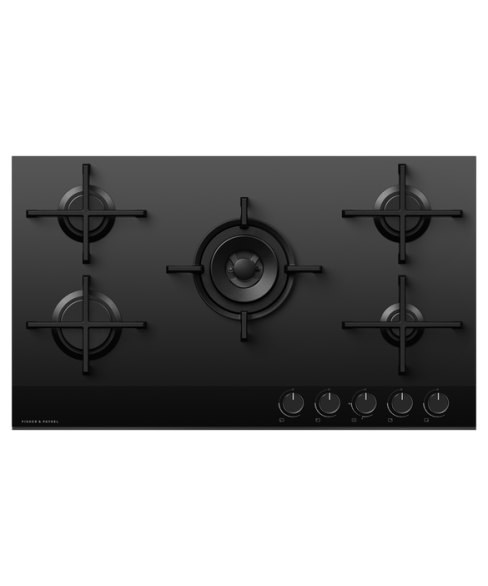 Fisher and Paykel CG905DNGGB4 90cm Series 9 5 Burner Gas Hob, Natural Gas - Black