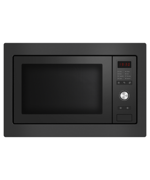 Fisher and Paykel OM25BLSB1 60cm Series 5 Built In Contemporary Compact Microwave - Black