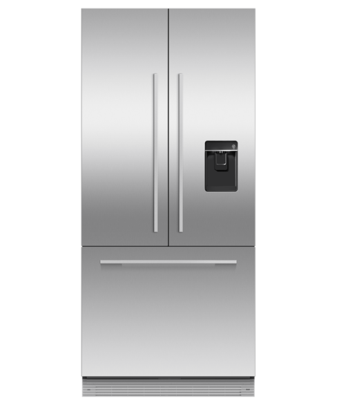 Fisher and Paykel RS80AU3 80cm Series 7 Integrated French Door Refrigerator Freezer, Ice Maker Bin & Water Dispenser