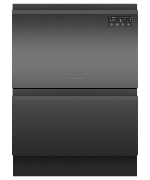 Fisher and Paykel DD60D2HNB9 Series 7 Contemporary Double DishDrawer™ Dishwasher Black Stainless Steel E Rated