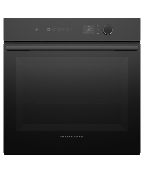 Fisher and Paykel OB60SM16PLB1 60cm Series 7 Minimal Pyrolytic Oven, 16 Function - Black- A Rated