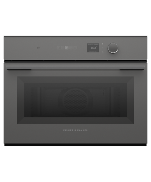 Fisher and Paykel OM60NMLG1 60cm Built In Series 7 Minimal Compact Combi Microwave Oven - Grey