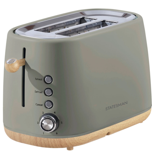 Statesman SKT05090GR 900W 2 Slice Scandi Toaster - Green