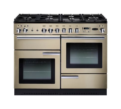 Rangemaster PROP110DFFCR/C 110cm Dual Fuel Range Cooker Professional Plus Cream - Chrome, A Rated