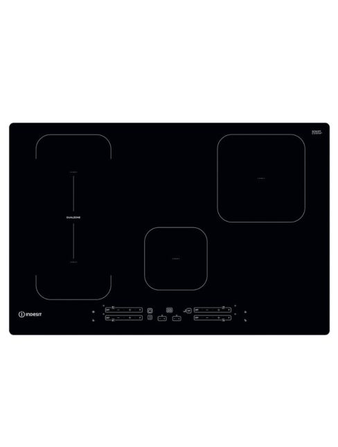 Indesit IB21B77NE Push&Go Induction Hob - Black - 9 Power Levels - Touch Control With Dualzone and Boost Power