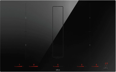 Elica NT-FIT-XL-ADV 83cm Wide Venting 4 Zone Hob - Black - A Rated with 2 Bridge Zones