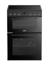 Haden HCE60DOPB 60cm Double Oven with Ceramic Hob - Black A Rated