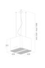 Elica PIX-BLK 42cm Wide Suspended Island Hood - Black - A Rated
