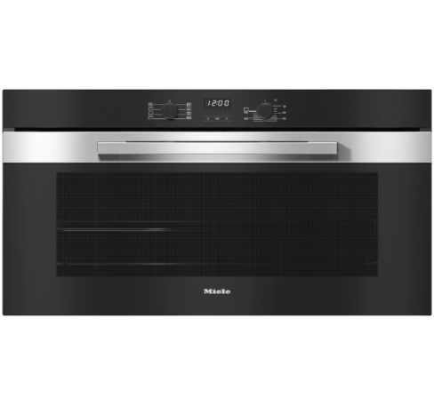 Miele H2890B Pureline 90cm wide, 90L Built-In Electric Single Oven - Clean Steel - A Rated