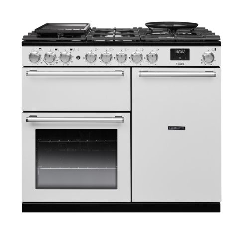 Rangemaster NEX100DFPWHT/CM1 NEXUS  100cm Range Cooker Dual Fuel in  White A Rated