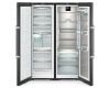 Liebherr XRCBS5295 American Style Black Steel No Frost Freestanding Side by Side Fridge Freezer with Ice Maker