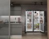 Liebherr XRFBS5295 Peak BioFresh American Fridge Freezer, Plumbed, Black Steel