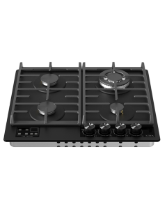 CDA HVG631MB 60cm Four zone Gas on Glass Hob, Black