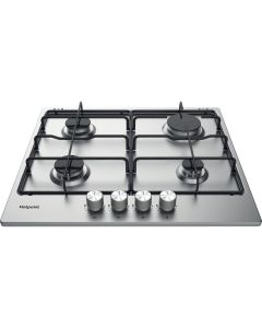 Hotpoint PPH60PFIXUK 60CM Flame Control Gas on Metal Hob - Stainless Steel