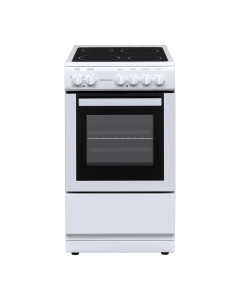 Statesman C050ESCW 50cm Wide Single Cavity Electric Cooker with Ceramic Hob in White