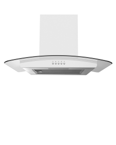 Statesman CGH160GS Curved Glass Chimney Cooker Hood, 60cm, Stainless Steel