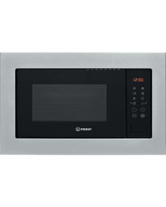 Indesit MWI125GX Integrated 25 Litre Microwave and Grill in Black-Stainless Steel