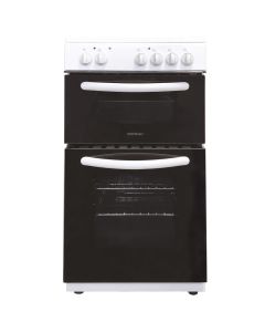 Statesman EDC50W 50cm Wide Double Oven Electric Cooker, 4 Zones in White