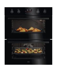 AEG OU5CU40K Built Under Double Over In Black A rated