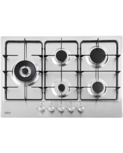 Belling BEL GHU753RI STA 75cm Stainless Steel 5 Burner Gas Hob - 3.6kW Wok Burner