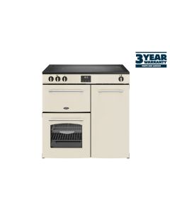 Belling BEL RCA FARMHOUSE 90EI CRM 90cm Induction Range Cooker, Cream, A Rated