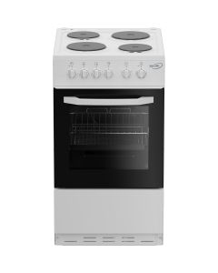 Zenith ZE503W Freestanding Solid Plate Hob Electric Cooker