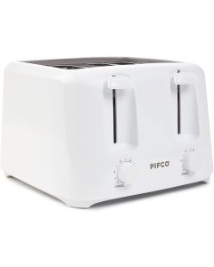 Pifco 204707 1400w 4 Slice Toaster n White
