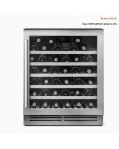 Caple WI6142 Undercounter Built In Single Zone Wine Cooler Stainless Steel