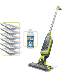 Shark VM200UK VacMop Cordless 2-in-1 Vacuum Mop with Targeted Spray - 9 Min 30 Sec Run Time - Grey/Lime