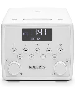 Roberts-Radio SOUND49W FM/DAB/DAB+ Digital Radio with Bluetooth, Alarms and CD Player, white