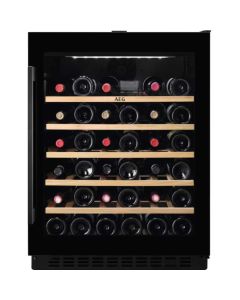 AEG AWS4052B5B 295cm Wide Integrated Under Counter Wine Cooler In Black