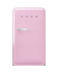 Smeg FAB10RPK6 55cm Retro 50s Style Free Standing Fridge with Ice Box in Pink, Right hand hinge