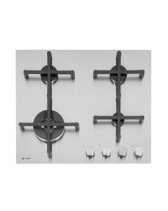 Caple C7061G 59cm Low Profile Gas Hob 4 Burner with Cast Iron Supports - Stainless Steel