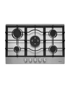 Caple C768G 75cm Wide 5 Burner Gas Hob with Cast Iron Supports - Stainless Steel