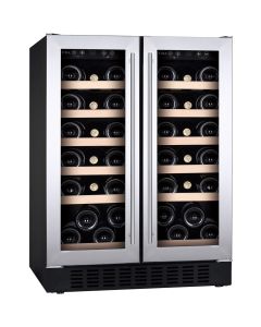 CDA CFWC624SS 60cm Freestanding/under counter double door wine cooler