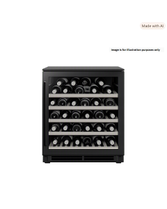 Caple WI6143BG Undercounter  Built In Single Zone Wine Cooler Black