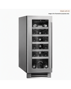 Caple WI3125 295mm Wide Undercounter Built In  Single Zone Wine Cooler Stainless Steel