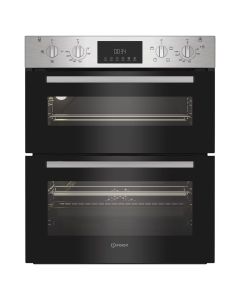 Indesit DUI12DIX Built Under Catalytic Double Oven in Stainless Steel A Rated