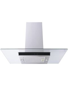 CDA ECNK91SS 90cm Flat Glass Island Extractor Hood - Stainless