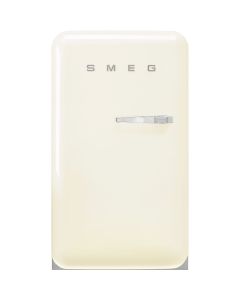Smeg FAB10LCR6 55cm Retro 50s Style Free Standing Fridge with Ice Box in Cream, Left hand hinge
