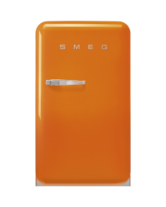 Smeg FAB10ROR6 55cm Retro 50s Style Free Standing Fridge with Ice Box in Orange, Right hand hinge