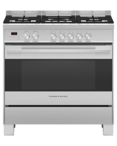 Fisher and Paykel OR90SDG4X1 90cm Series 7 Contemporary 5 Burner Dual Fuel Freestanding Range Cooker - Stainless Steel