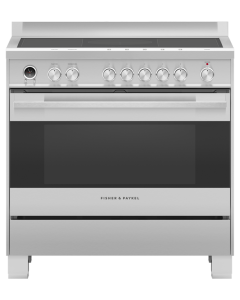 Fisher and Paykel OR90SDI6X1 90cm Series 9 Contemporary 5 Zone Induction Pyrolytic Range Cooker, 2 SmartZones, Stainless Steel