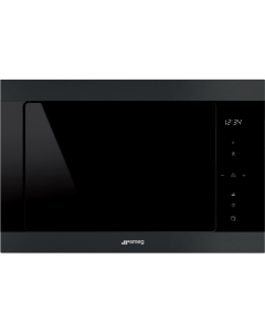 Smeg FMI325N Classic 25 Litre Built In Microwave with Grill in Matte Black